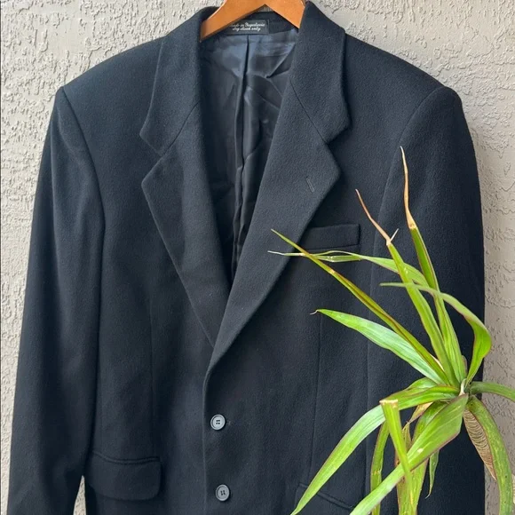 CashmereBlack Men's Blazer - Tailored Two-Button Jacket🔥